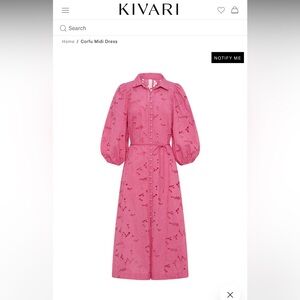 Kivari Pink Long Sleeve Dress